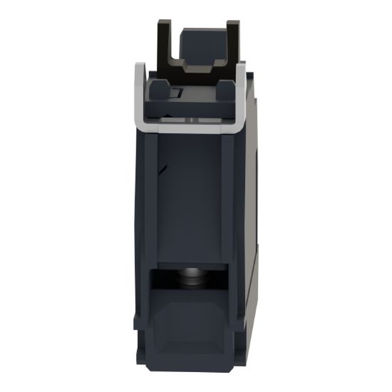 Picture of Single contact block, Harmony XB4, silver alloy, gold flashed, screw clamp terminal, dusty environment, 1NC