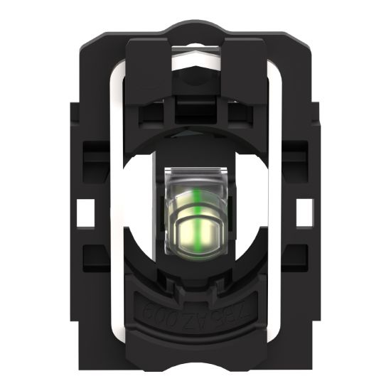 Picture of Complete body light block assembly, Harmony XB5, plastic, universal LED, body fixing collar, 24V AC DC