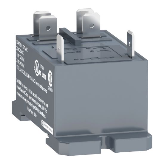 Picture of power relay, Harmony electromechanical relays, DIN rail or panel mount relay, 30A, 2NO, 120V AC