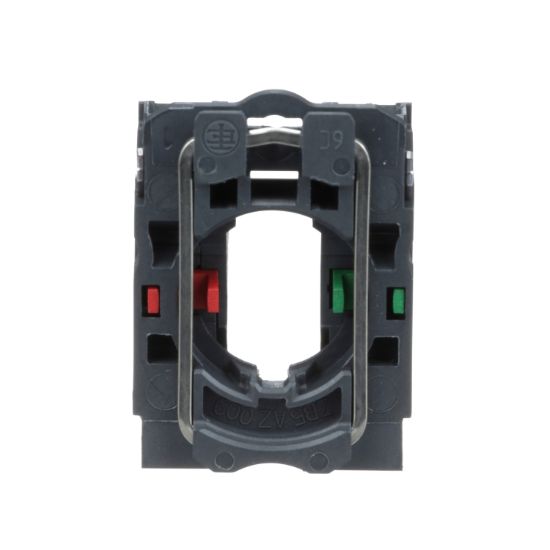 Picture of Single contact block with body fixing collar, Harmony XB5, plastic, screw clamp terminal, 1NO+1NC