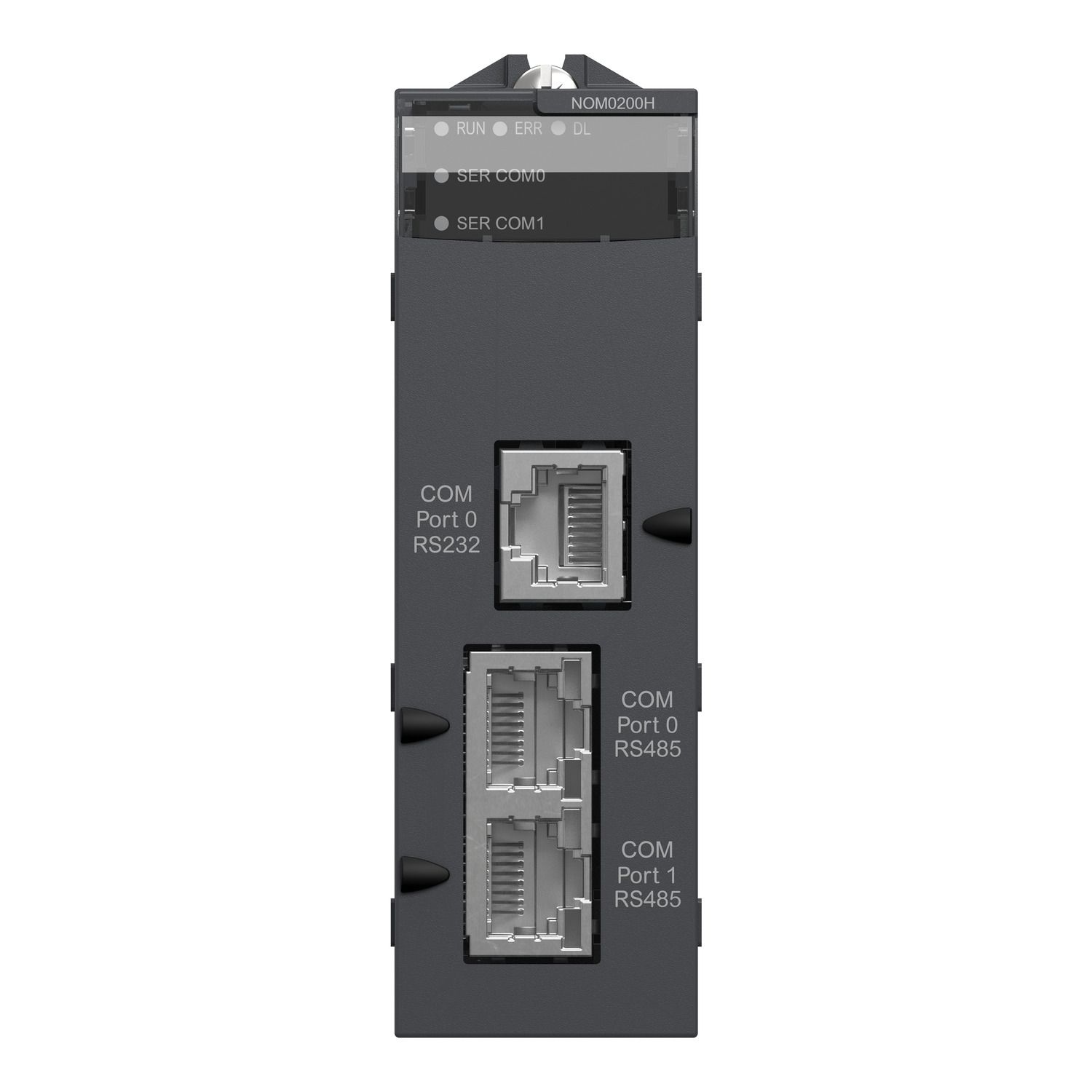 Picture of communication module, Modicon X80, Serial link module, 2 RS485 or 232 ports in Modbus and character mode, severe environment