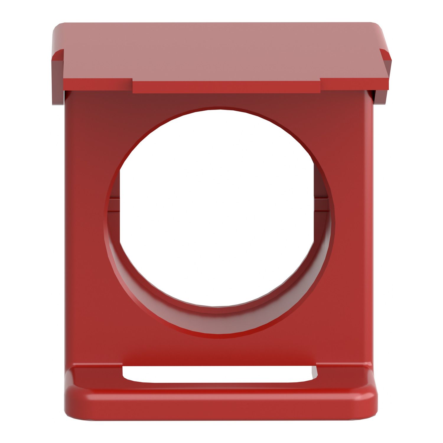 Picture of Padlockable flap, Harmony XB4, for 22mm flush push button, metal, red