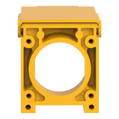 Picture of Padlockable flap, Harmony XB4, for 22mm flush push button, metal, yellow