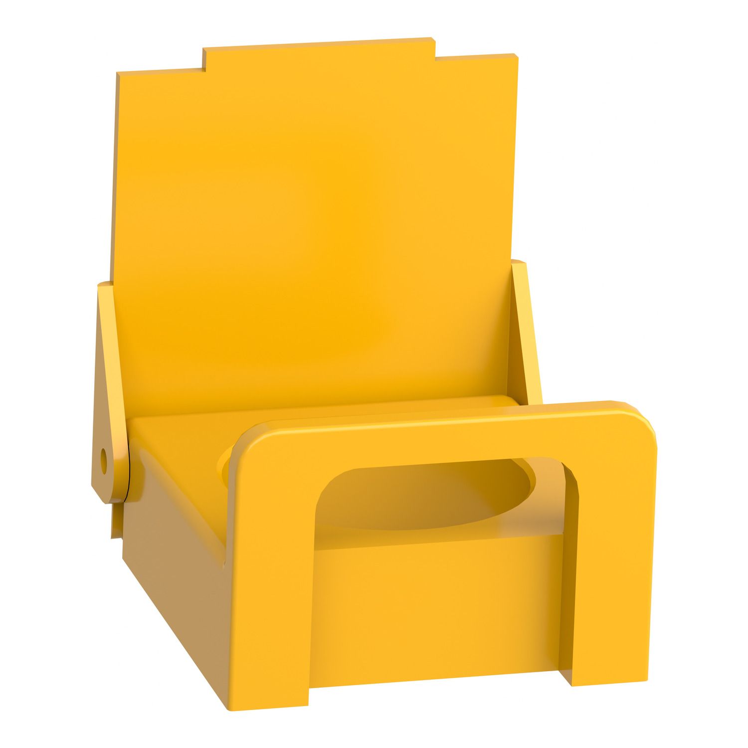 Picture of Padlockable flap, Harmony XB4, for 22mm flush push button, metal, yellow