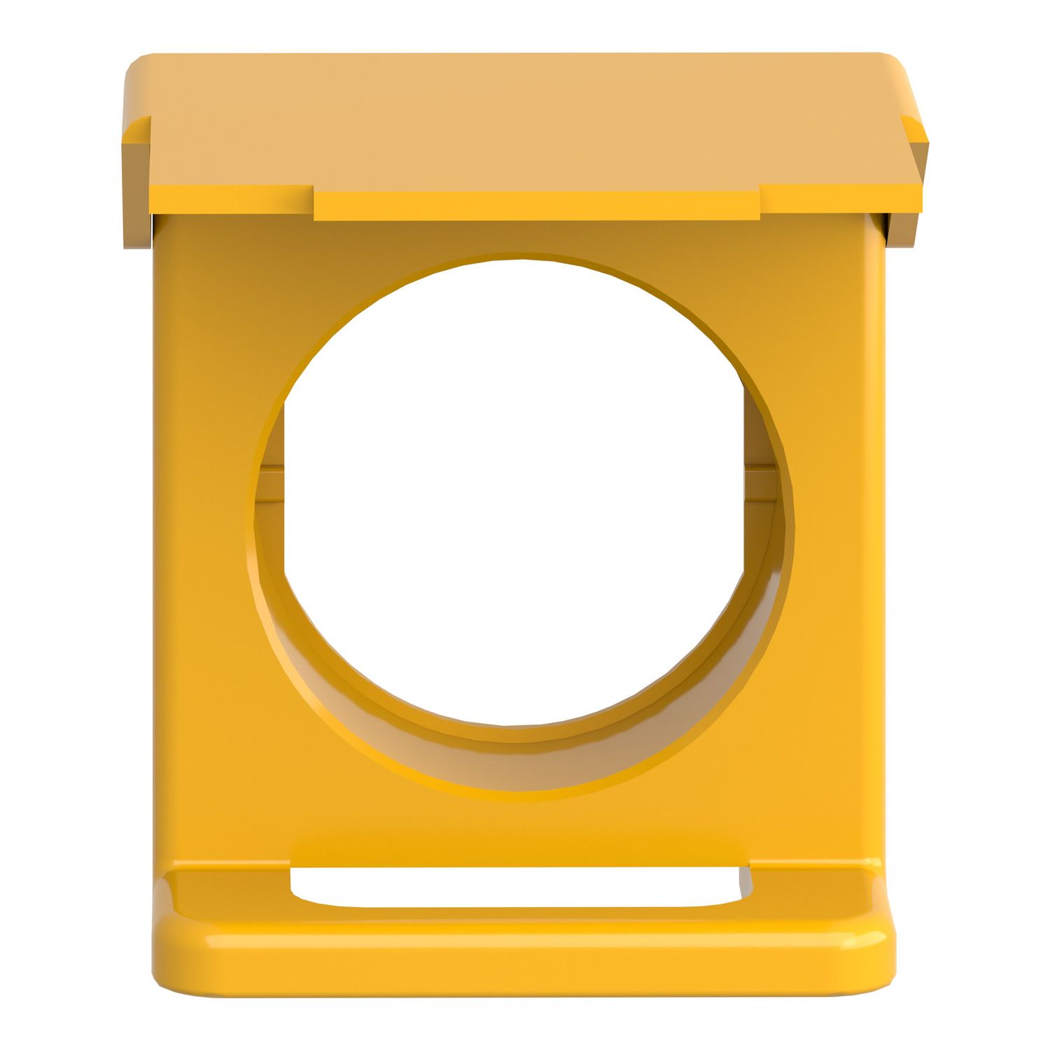 Picture of Padlockable flap, Harmony XB4, for 22mm flush push button, metal, yellow