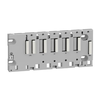 Picture of Backplane, Modicon X80 automation platform, 4 slots, panel, plate or DIN rail mounting