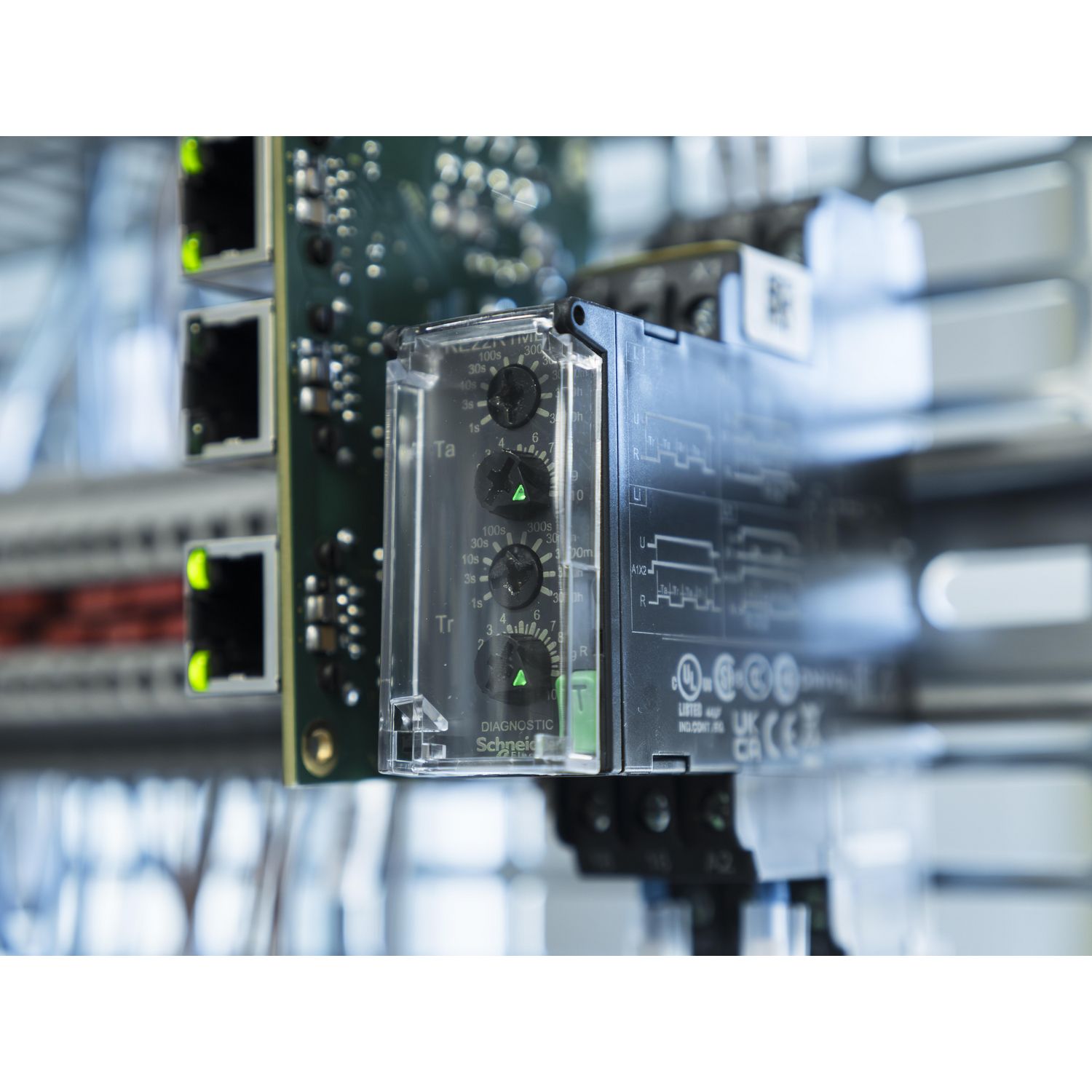 Picture of dual function relay, Harmony Timer Relays, 8A, 2CO, 0.1sâ€¦100h, power on delay, screw connectors, 24V DC  or 24...240V AC DC