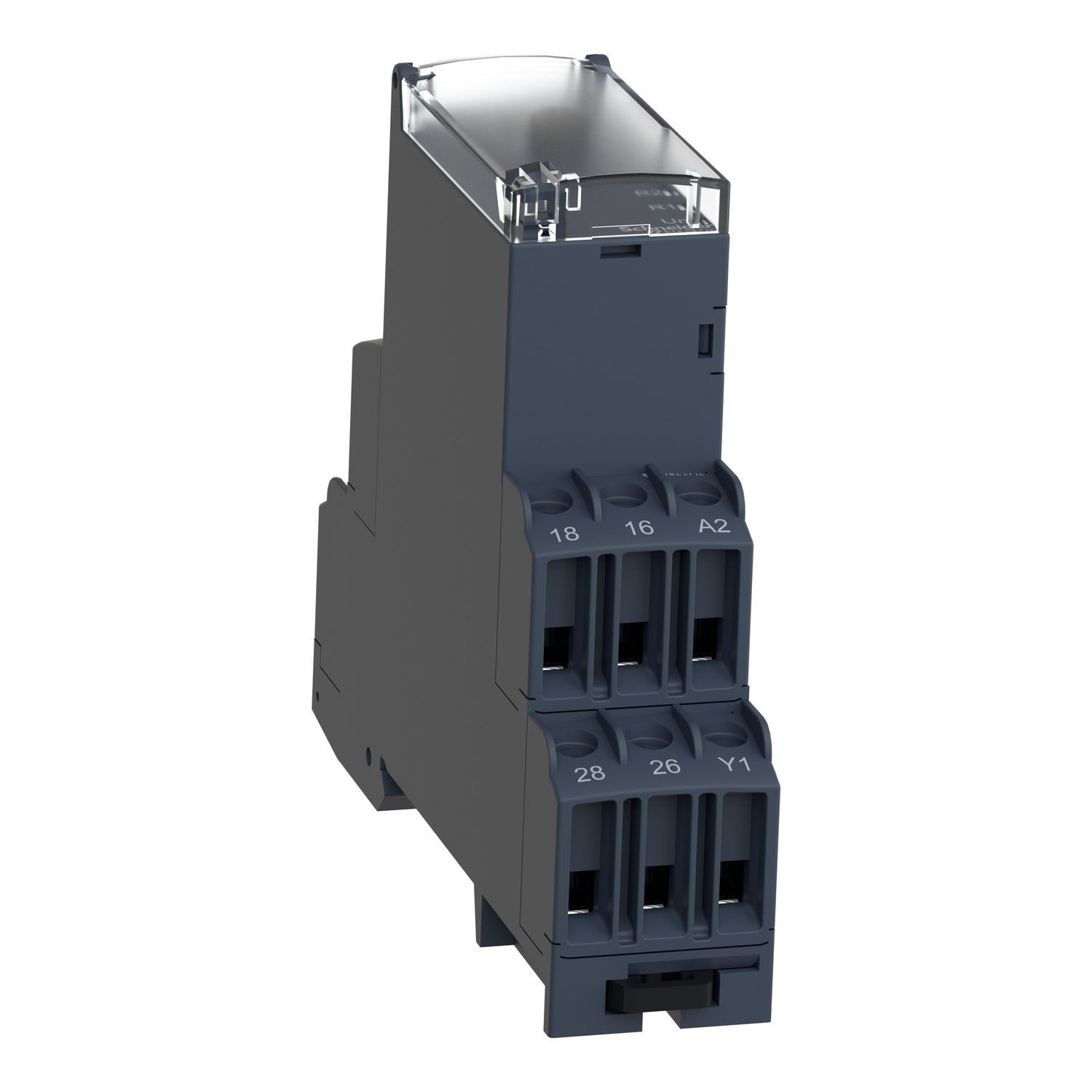 Picture of dual function relay, Harmony Timer Relays, 8A, 2CO, 0.1sâ€¦100h, power on delay, screw connectors, 24V DC  or 24...240V AC DC