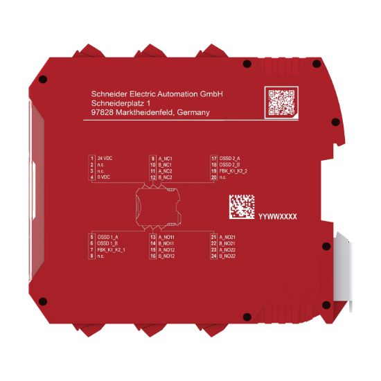 Picture of expansion module, Modicon MCM, 4 safety relay outputs, screw