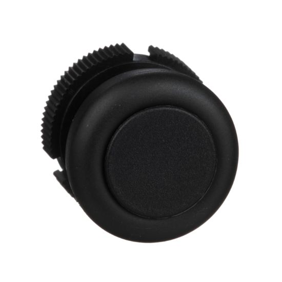 Picture of Head for push button, Harmony XAC, plastic, black, booted, spring return