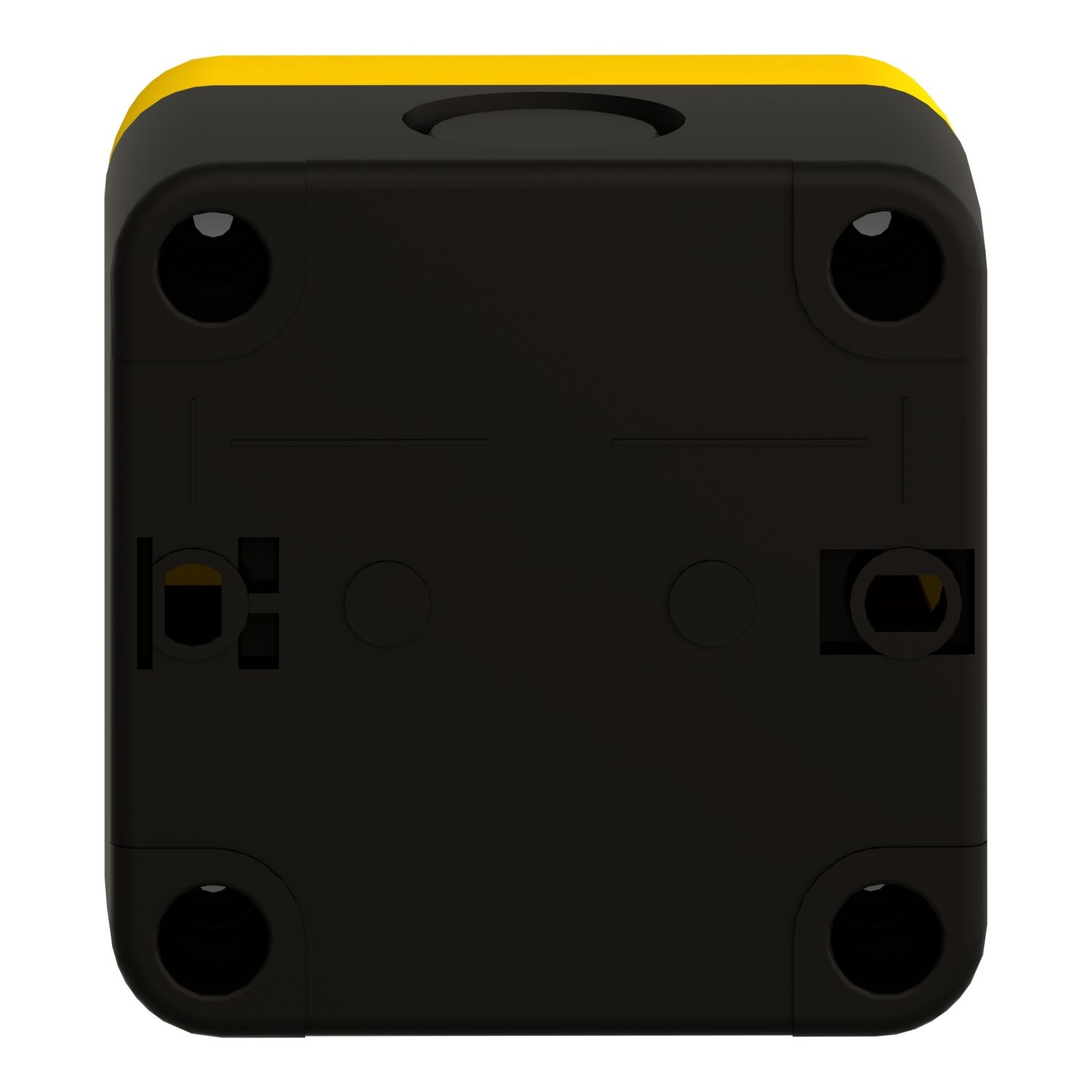 Picture of Empty enclosure, Easy Harmony XALB, plastic, yellow lid, 1 cut out, 22mm, IP65