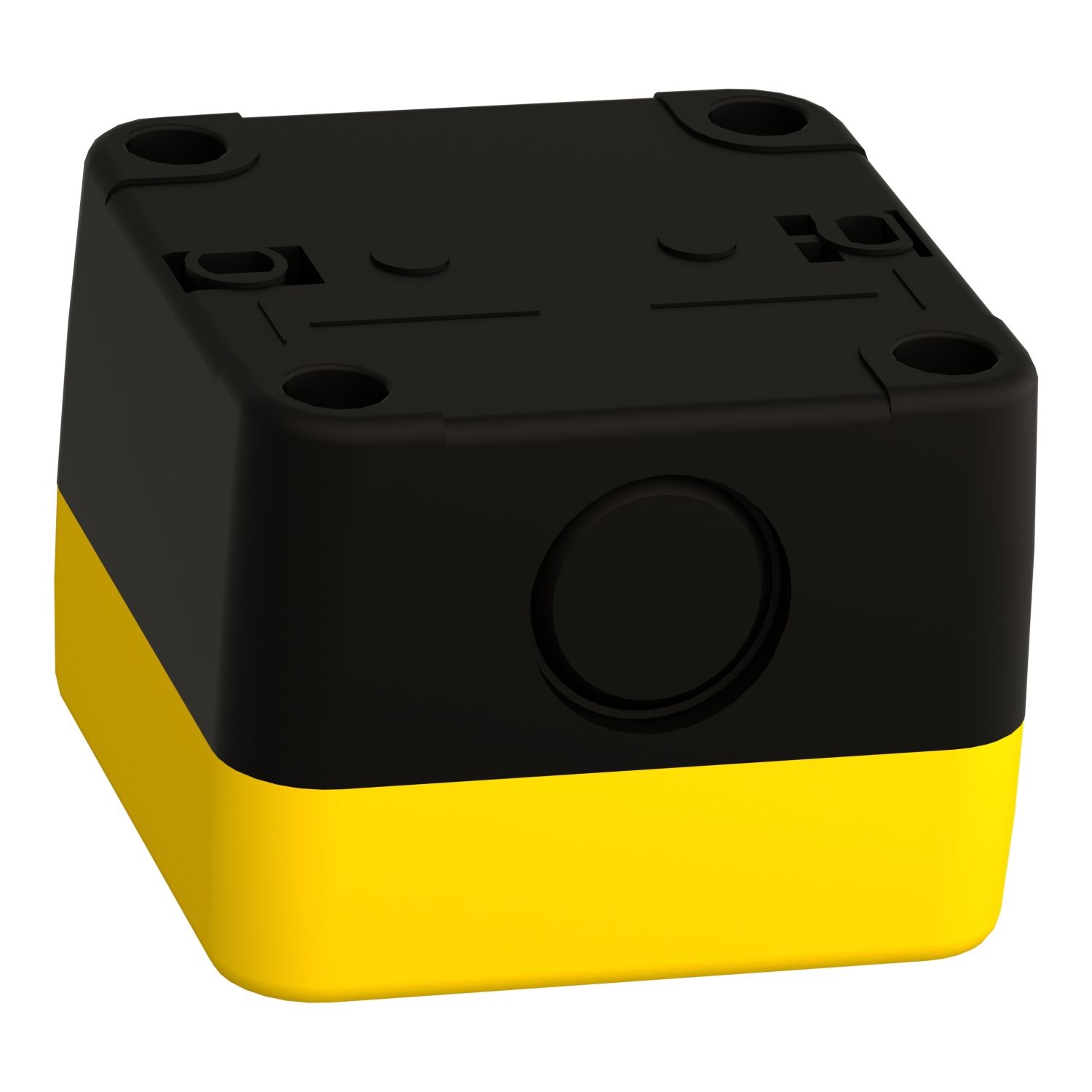 Picture of Empty enclosure, Easy Harmony XALB, plastic, yellow lid, 1 cut out, 22mm, IP65