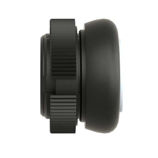 Picture of Head for push button, Harmony XAC, plastic, white, booted, spring return