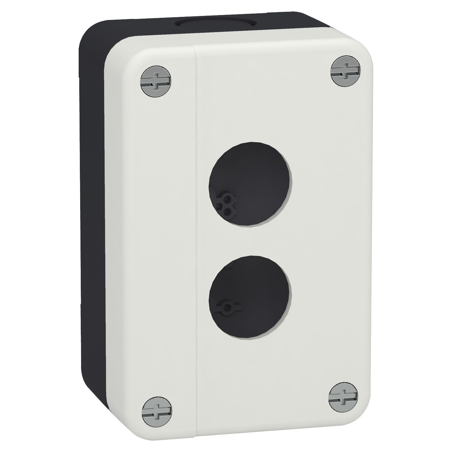 Picture of Empty enclosure, Easy Harmony XALB, plastic, grey lid, 2 cut outs, 22mm, IP65