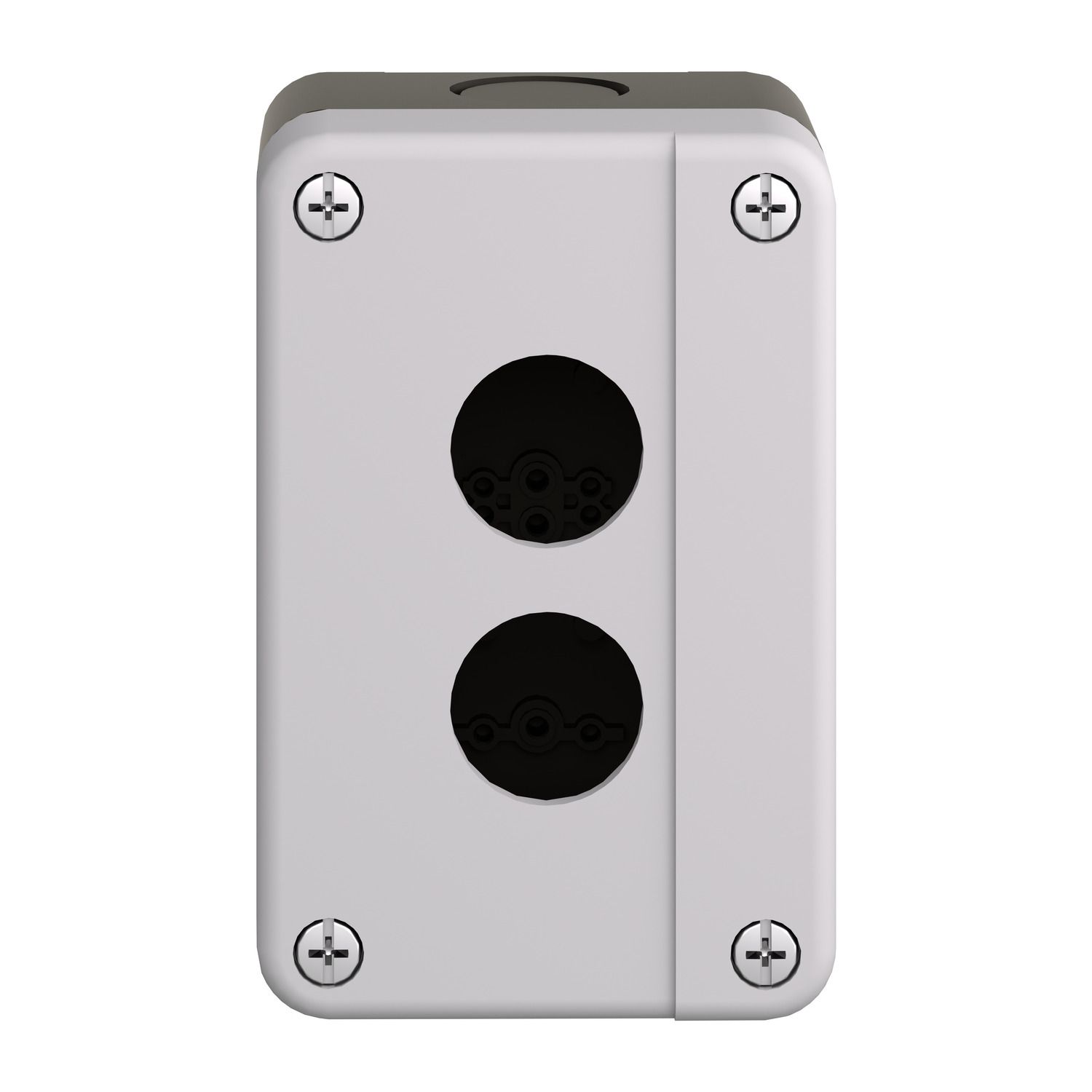 Picture of Empty enclosure, Easy Harmony XALB, plastic, grey lid, 2 cut outs, 22mm, IP65