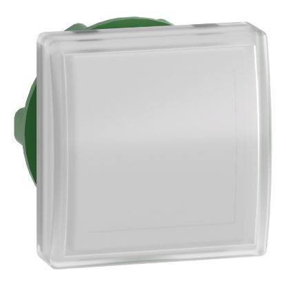 Picture of Head for pilot light, Harmony XB5, square white, 22mm, with plain lens, universal LED