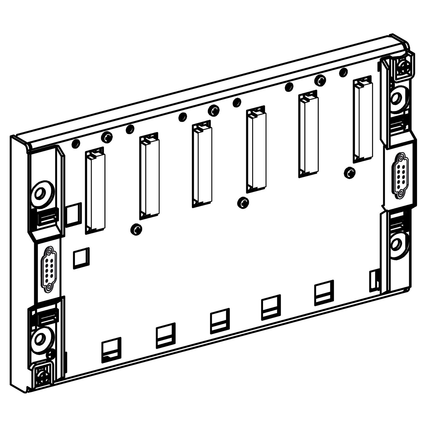 Picture of Extendable rack, Modicon Premium, for multi racks configuration, 6 slots