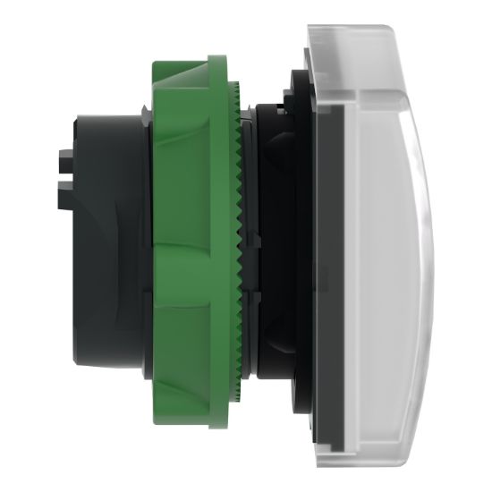 Picture of Head for pilot light, Harmony XB5, square white, 22mm, with plain lens, universal LED