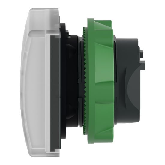 Picture of Head for pilot light, Harmony XB5, square white, 22mm, with plain lens, universal LED