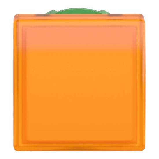 Picture of Head for pilot light, Harmony XB5, square orange, 22mm, with plain lens, universal LED