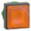 Picture of Head for illuminated push button, Harmony XB5, plastic, orange projecting, 22mm, universal LED, for insertion of legend