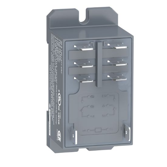 Picture of power relay, Harmony electromechanical relays, DIN rail or panel mount relay, 30A, 2CO, 24V DC