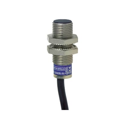 Picture of Inductive proximity sensors XS, inductive sensor XS1 M12, L35mm, brass, Sn4mm, 12...24 VDC, cable 10 m