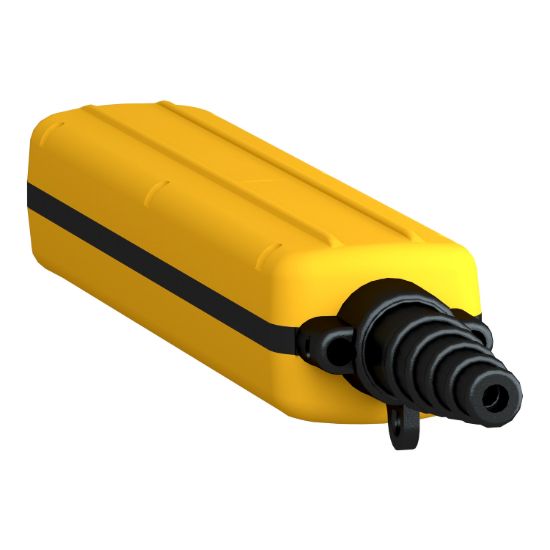 Picture of Pendant control station, Harmony XAC, plastic, yellow, 8 push buttons with NO+NC