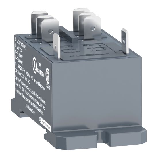Picture of power relay, Harmony electromechanical relays, DIN rail or panel mount relay, 30A, 2CO, 230V AC