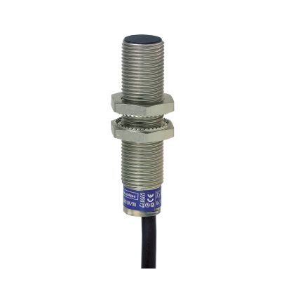 Picture of Inductive proximity sensors XS, inductive sensor XS6 M12, L54mm, brass, Sn4mm, 12...48 VDC, cable 2 m