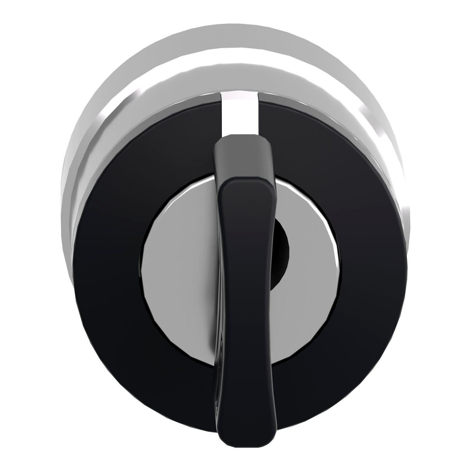 Picture of Head for key selector switch, Harmony XB4, metal, black, 22mm, key 455, 3 positions, spring right to center