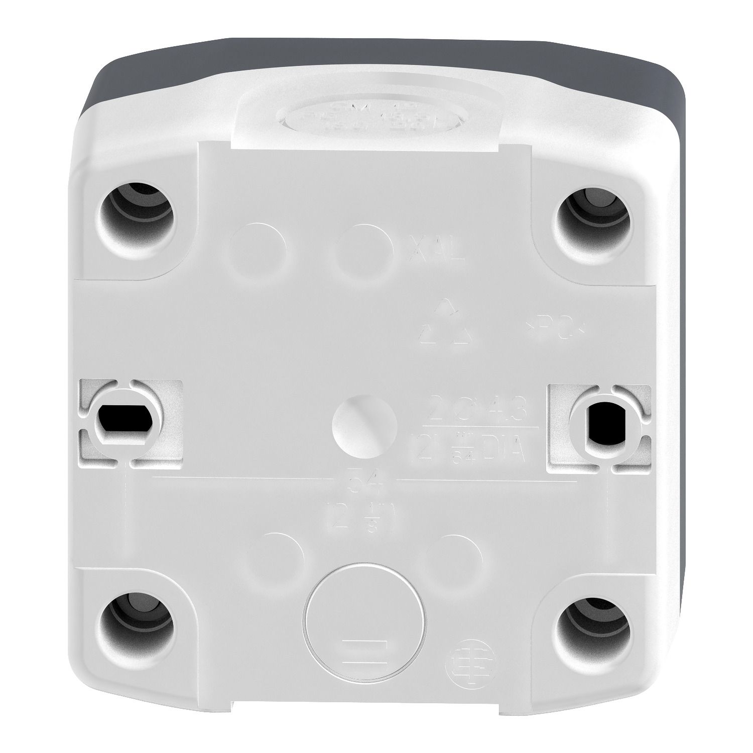 Picture of Control station, Harmony XALD XALK, plastic, dark grey lid, 1 selector key switch 22mm, 1NO