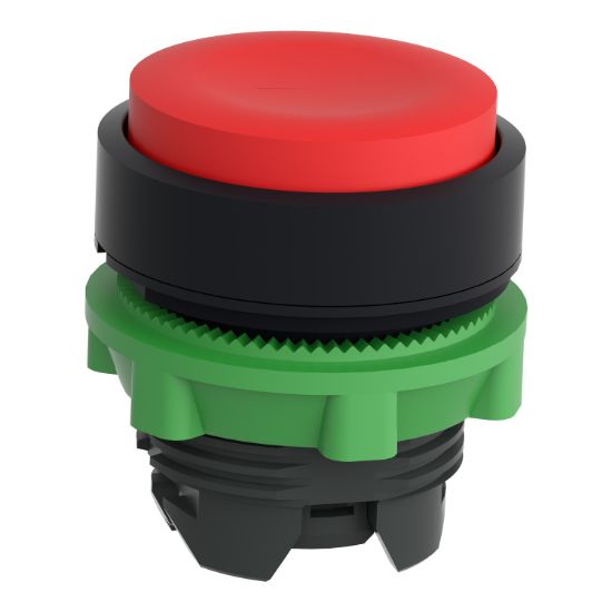 Picture of Push button head, Harmony XB5, plastic, projecting, red, 22mm, spring return, unmarked