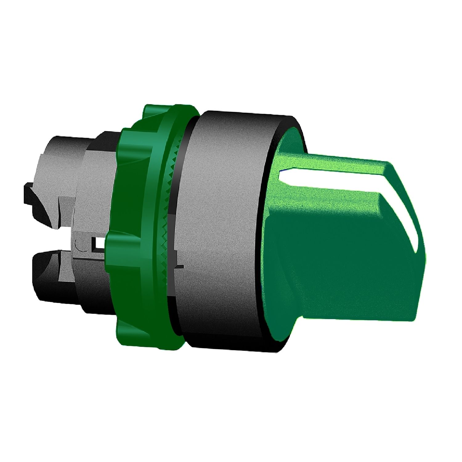 Picture of Head for selector switch, Harmony XB5, green handle, 22mm, 2 positions, stay put