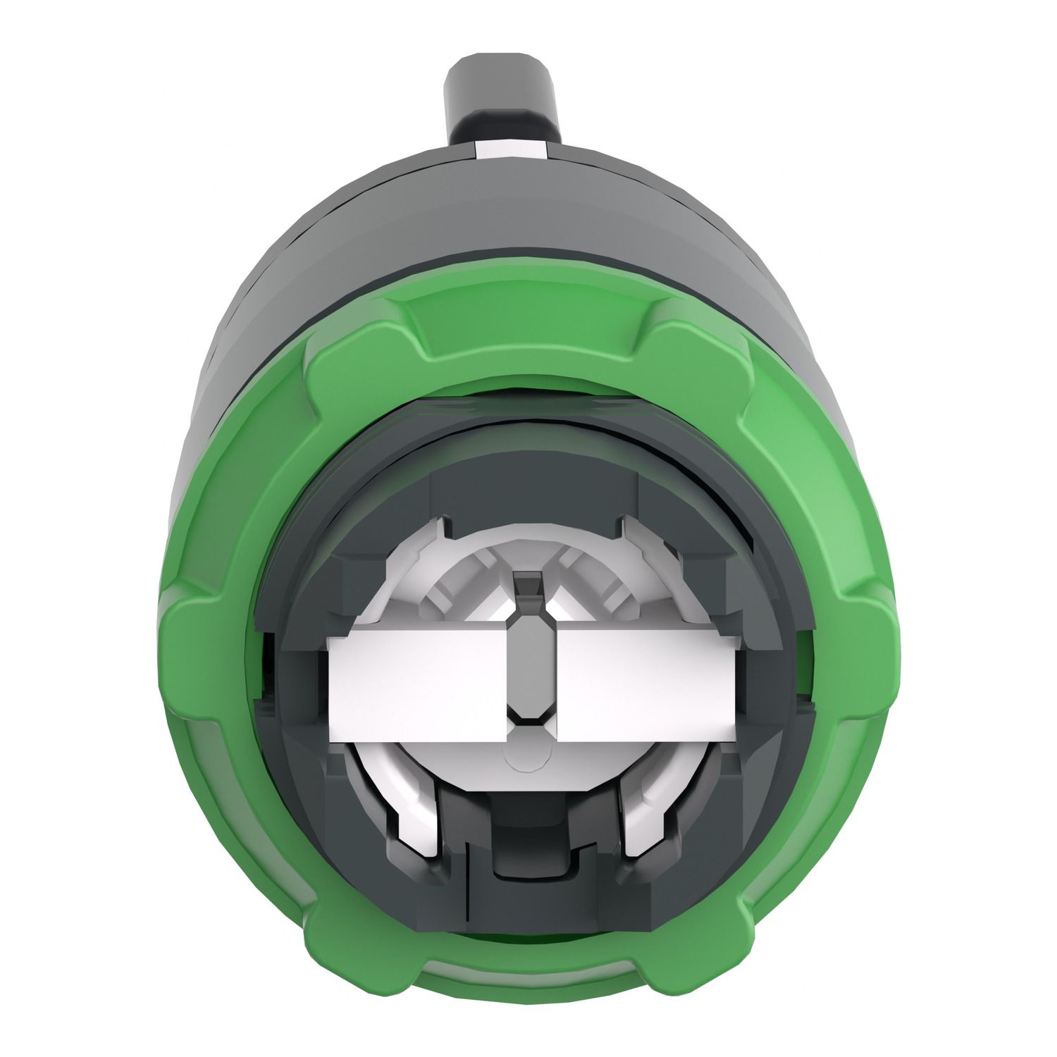 Picture of Head for key switch selector, Harmony XB5, plastic, black, 22mm, key 455, 3 positions, stay put