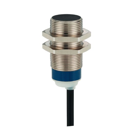 Picture of inductive sensor XS1 M18, L40mm, brass, Sn8mm, 12..24VDC, cable 2 m