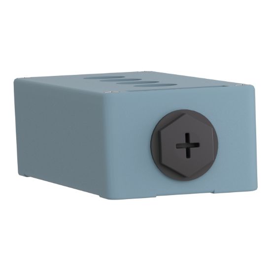 Picture of Empty control station, Harmony XAP XB2 SL, zinc alloy, blue, 4 cut-outs, Ø22, with ISO cable entries, 80 x 175 x 51.5 mm