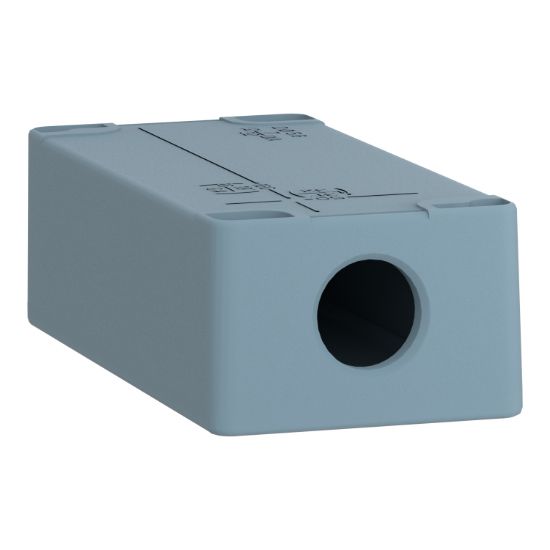 Picture of Empty control station, Harmony XAP XB2 SL, zinc alloy, blue, 4 cut-outs, Ø22, with ISO cable entries, 80 x 175 x 51.5 mm