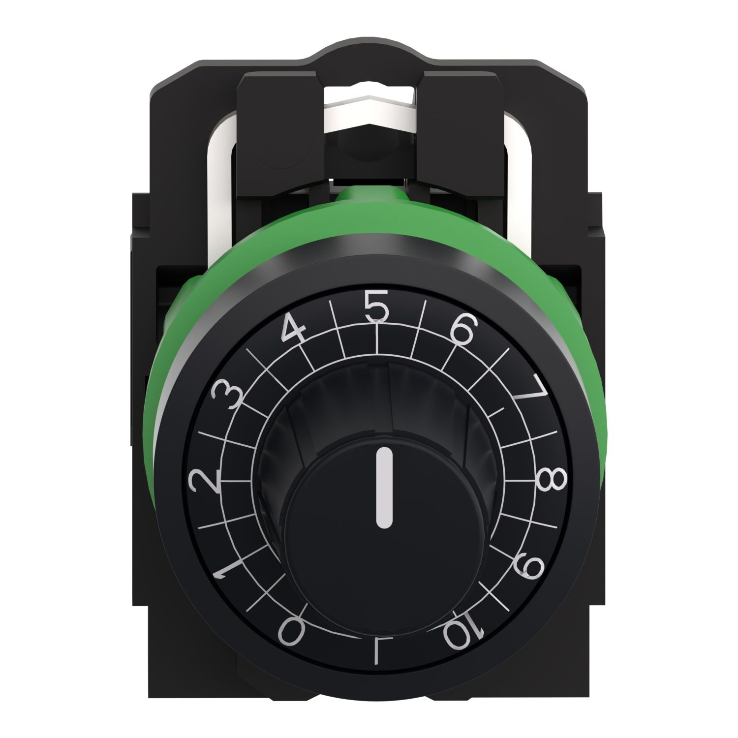 Picture of Potentiometer head, Harmony XB5, plastic,black, 22mm, for use with 6.35mm shaft