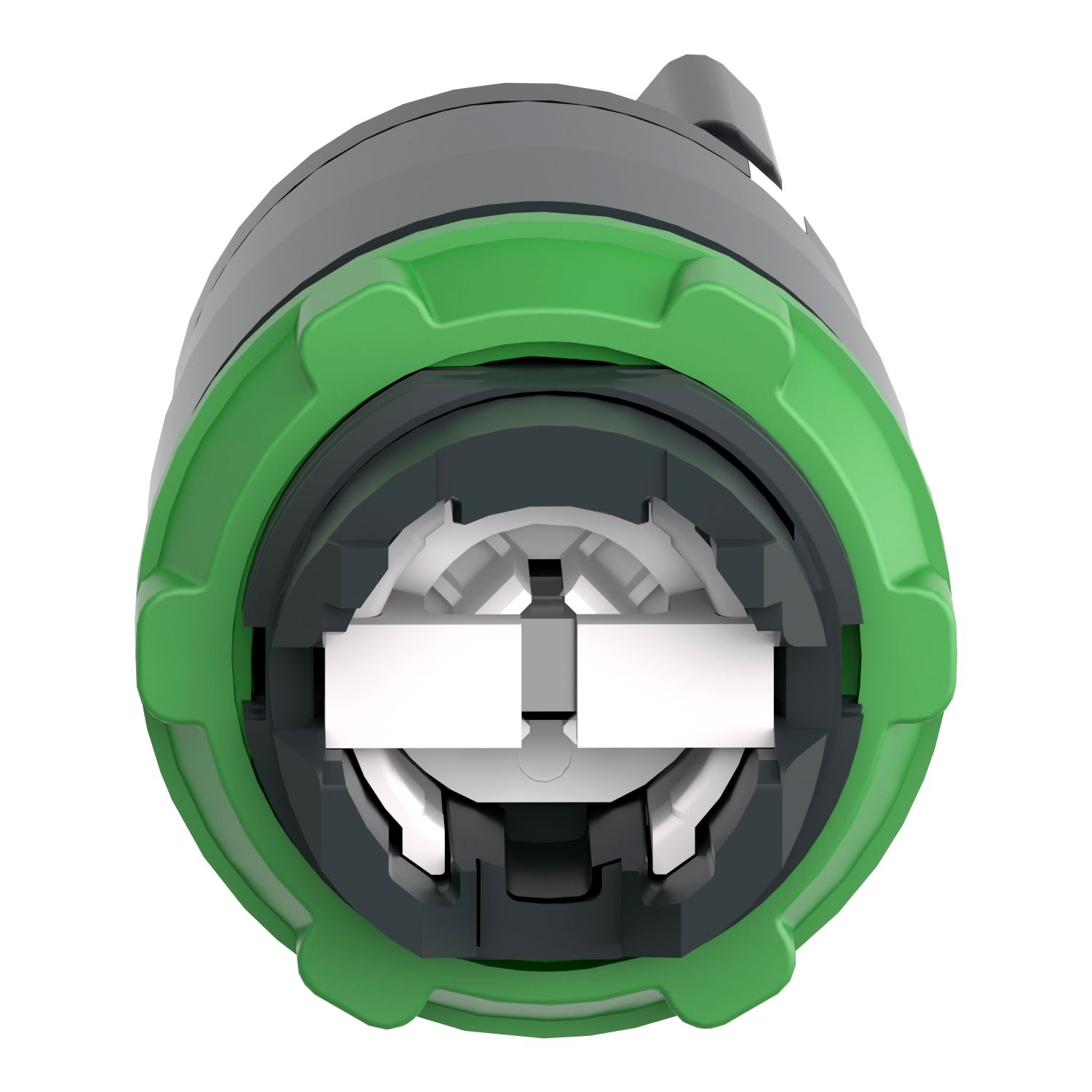 Picture of Head for key selector switch, Harmony XB5, plastic, black, 22mm, key 421E, 2 positions, spring return right to left