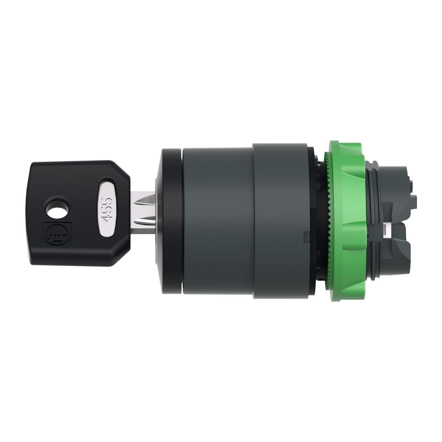 Picture of Head for key selector switch, Harmony XB5, plastic, black, 22mm, key 421E, 2 positions, spring return right to left