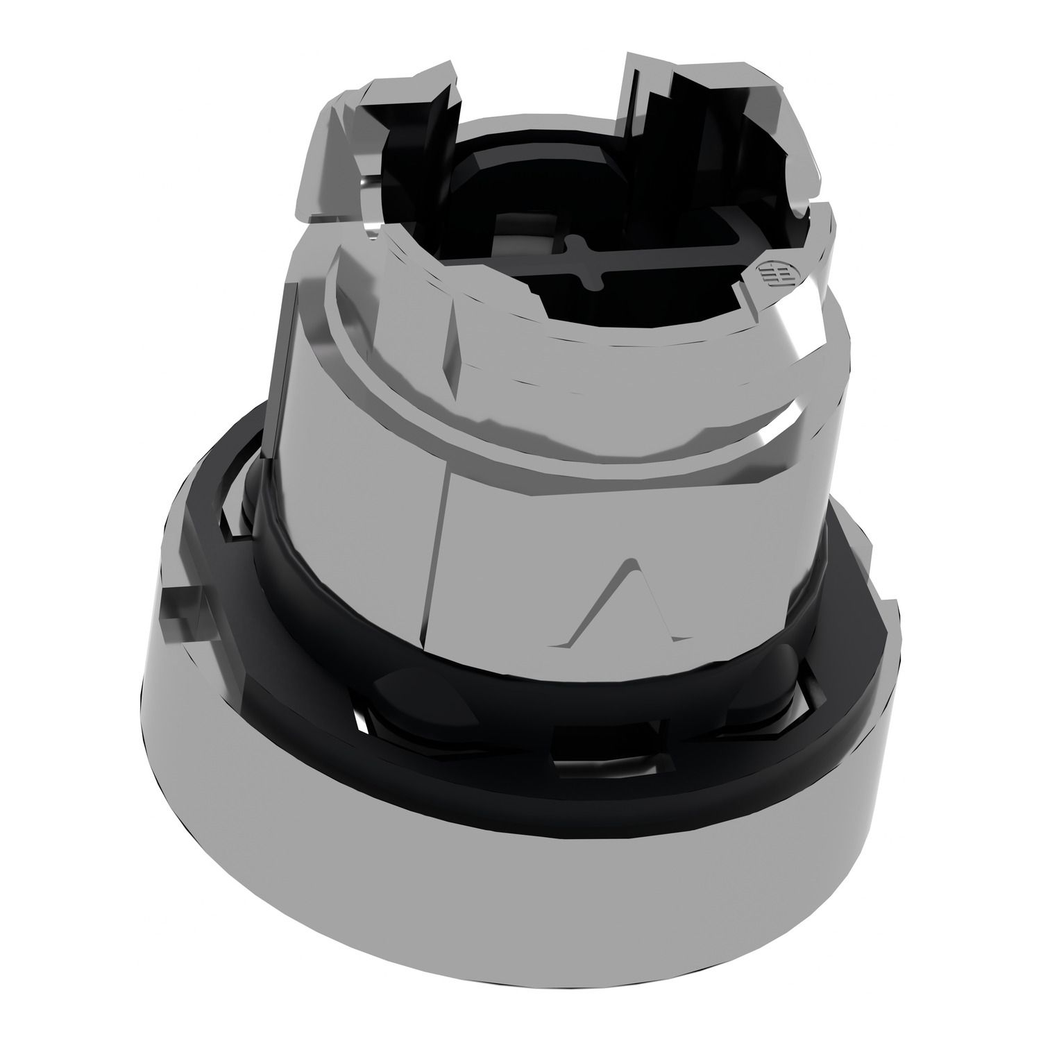 Picture of Head for non illuminated push button, Harmony XB4, metal, black, flush, 22mm, push push, unmarked