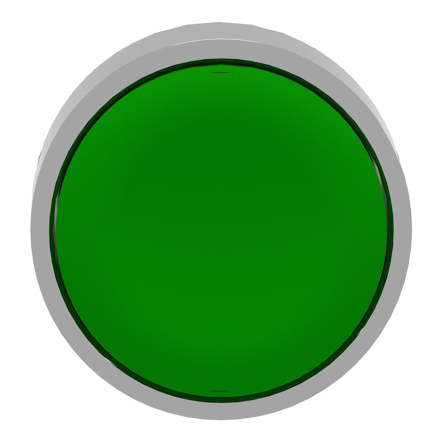 Picture of Head for non illuminated push button, Harmony XB4, metal, green, flush, 22mm, push push, unmarked