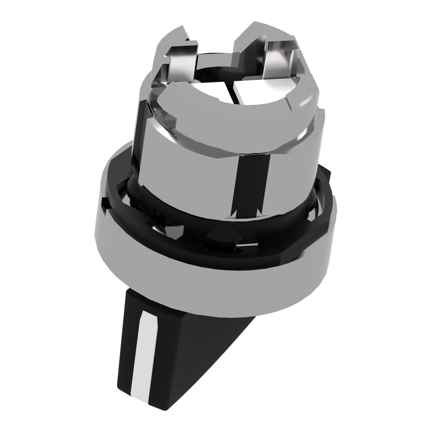 Picture of Selector switch head, Harmony XB4, metal, black, 22mm, long handle, 2 positions, spring return right to left