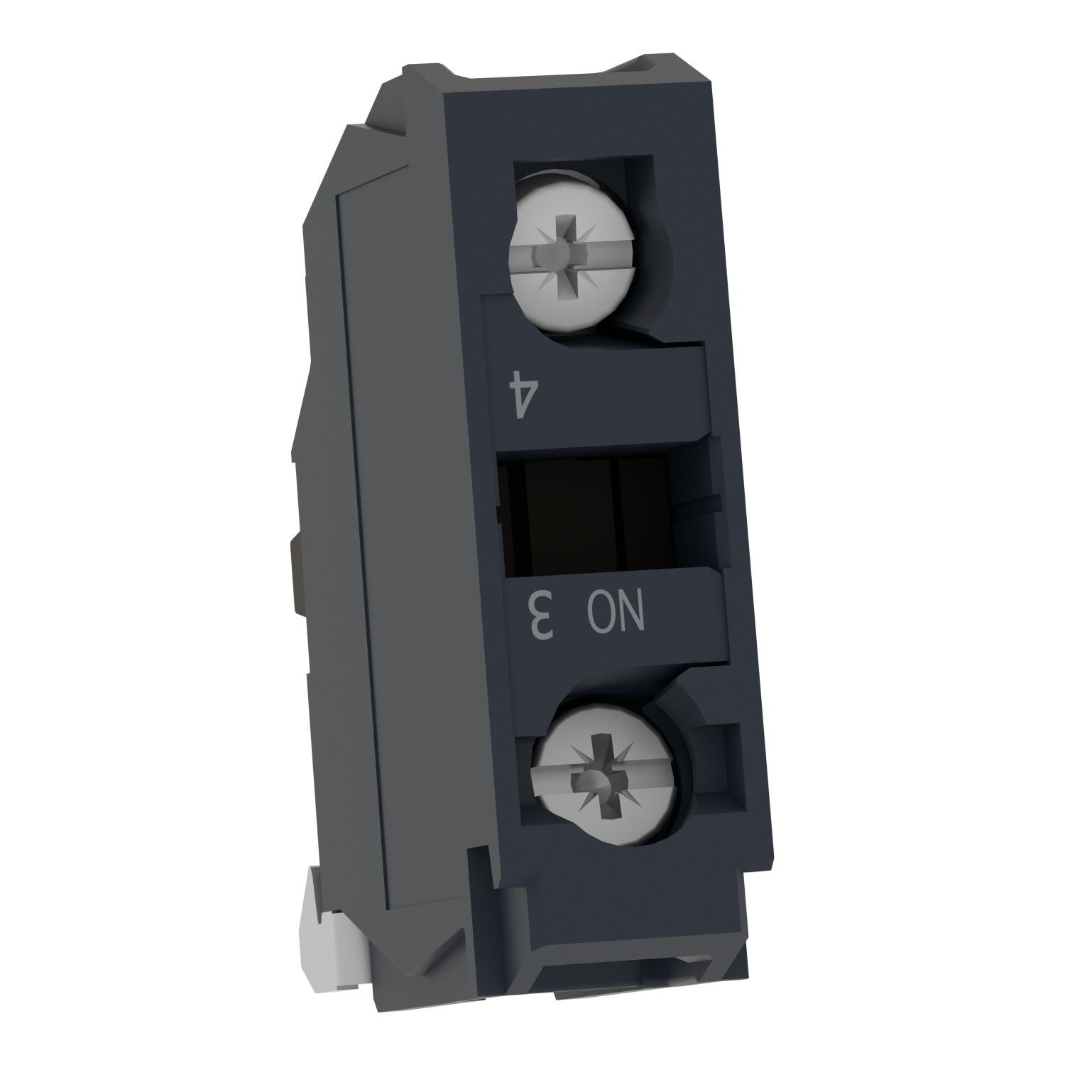 Picture of Single contact block, Harmony XB4, silver alloy, gold flashed, screw clamp terminal, 1NO