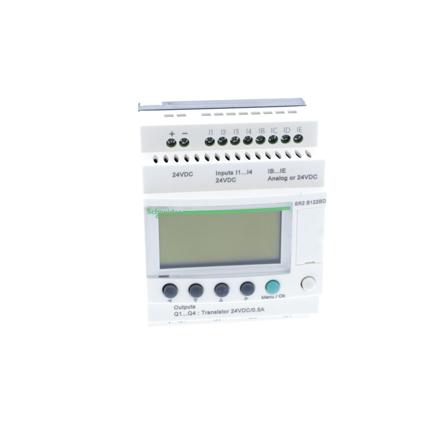 Picture of Compact smart relay, Zelio Logic, 12 I/O, 24 V DC, clock, display