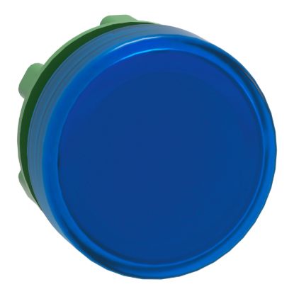 Picture of Head for Pilot light, Harmony XB5, plastic, blue, 22mm, universal LED, plain lens
