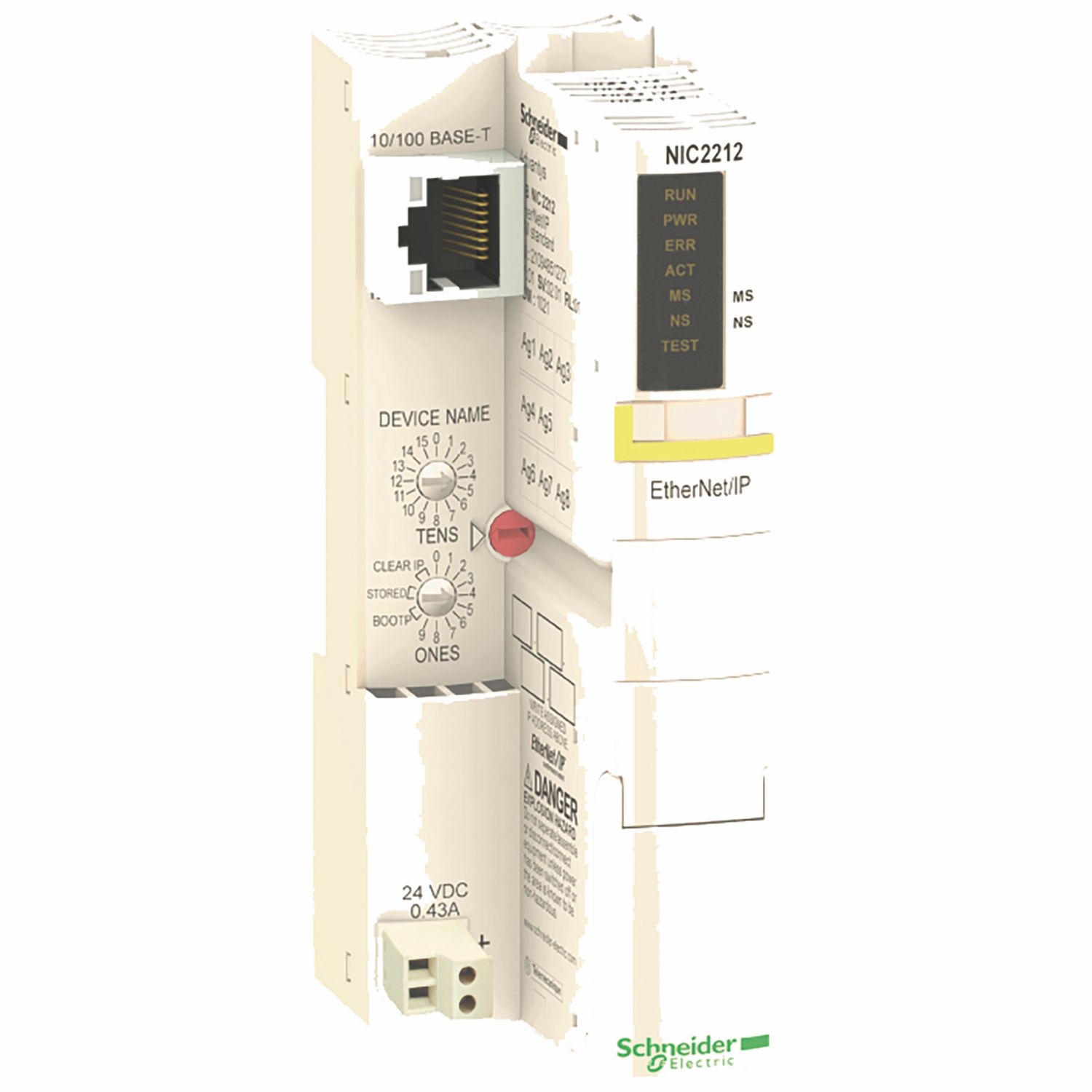 Picture of network interface module, Modicon STB, standard, Ethernet/IP, 10-100Mbit/s