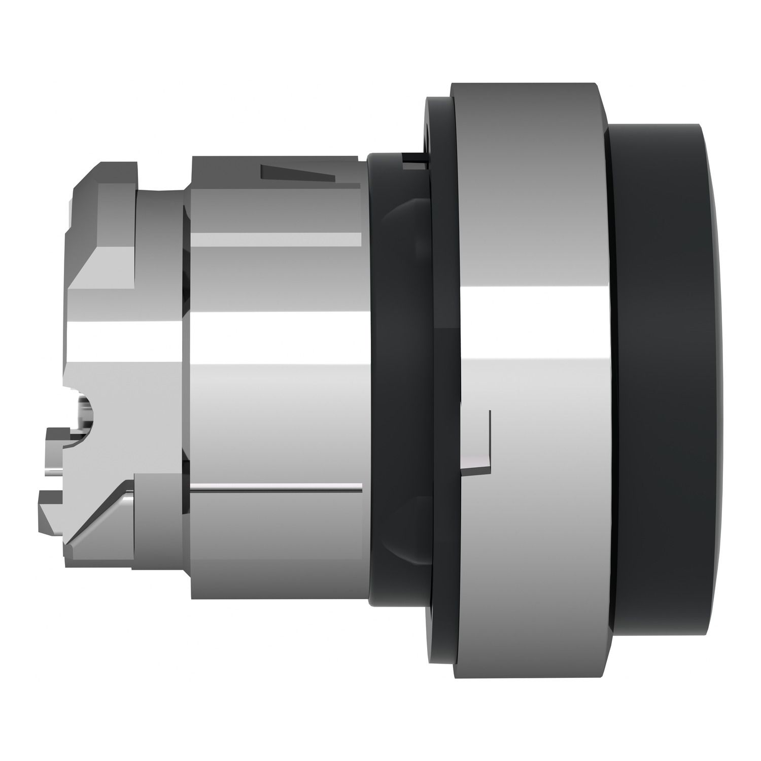 Picture of Push button head, Harmony XB4, metal, projecting, black, 22mm, spring return, unmarked