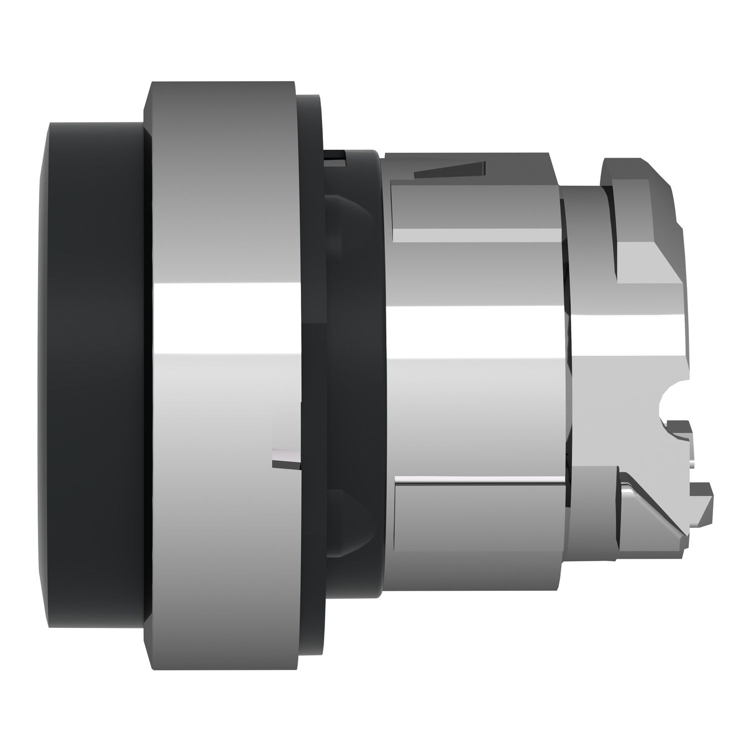 Picture of Push button head, Harmony XB4, metal, projecting, black, 22mm, spring return, unmarked